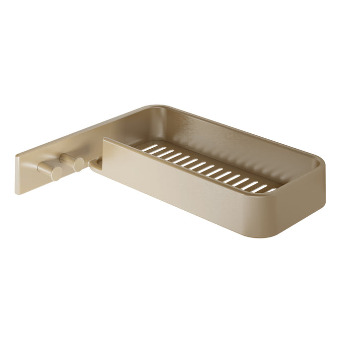 GEDY A9198800000 IL GIGLIO Porta objetos angular con percha oro mate