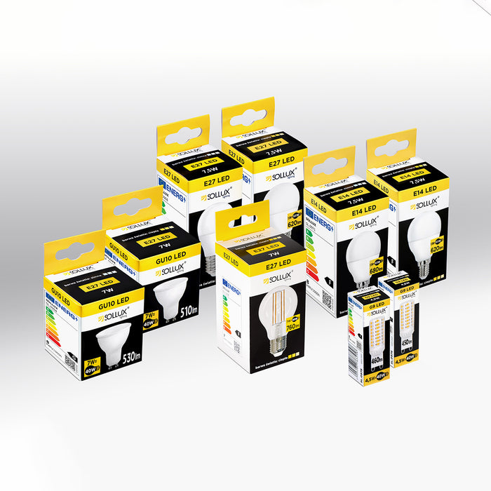 SOLLUX SL.1208 Bombilla LED E27 3000K 7W 760lm