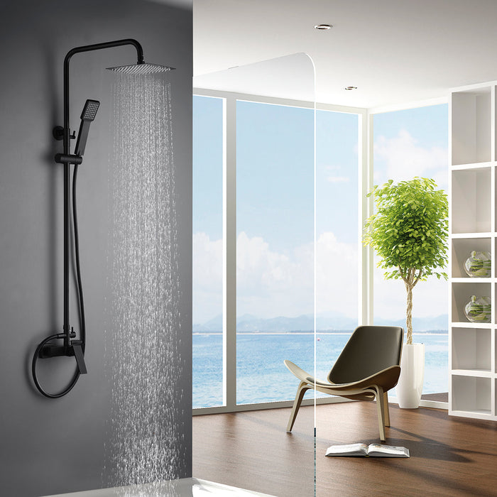 IMEX BDAR025/NG ART Single-Handle Faucet Telescopic Shower Set Matte Black