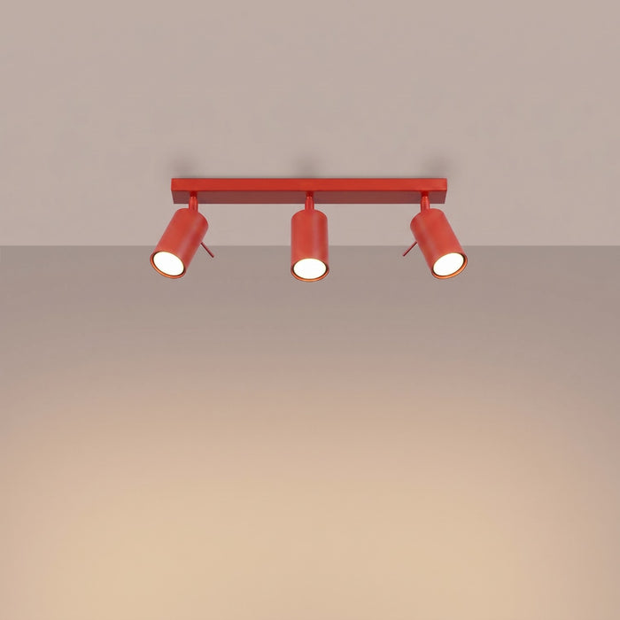 SOLLUX SL.2191 Plafón RING 3L rojo