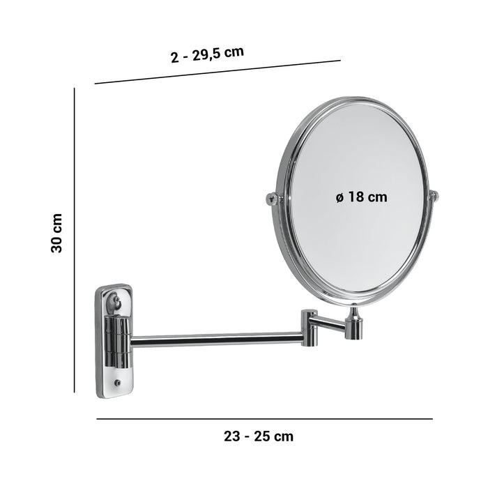 GEDY CO202413000 GAIA Chrome Magnifying Mirrors