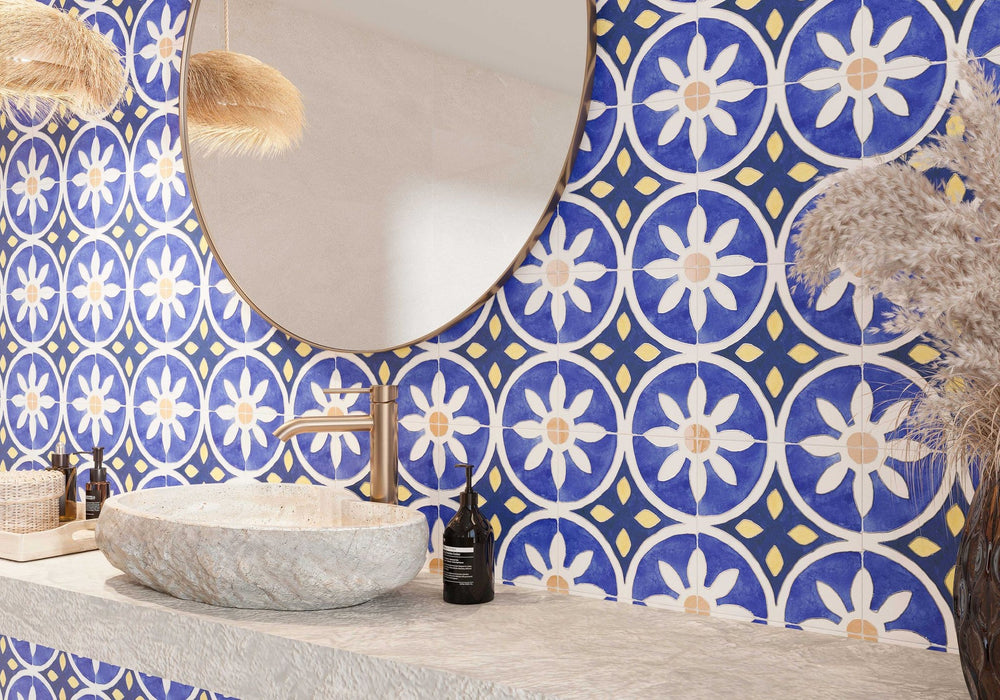 CODICER PT06909 SANTORINI BLUE Gres Decorado 25x25