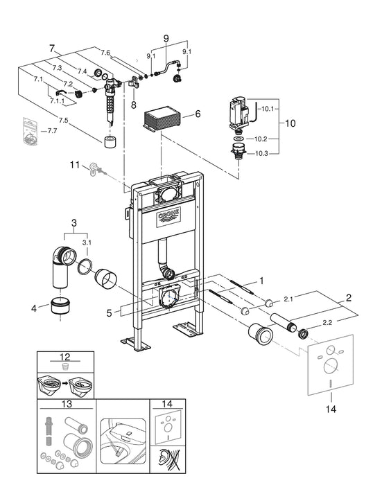 GROHE 24 171 001 ESSENCE Monomando de lavabo 1/2" tamaño S cromo