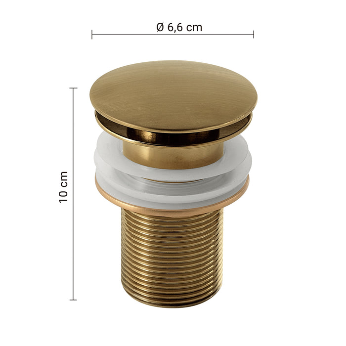 GEDY MXCC0500000 CLIC CLAC 05 Válvula desagüe universal para lavabo y bidet gun metal
