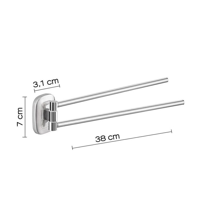 GEDY EV231300100 G-EVEREST Toallero Doble Cromo