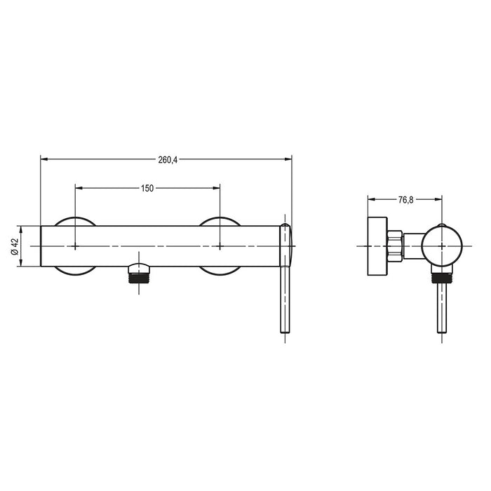 LLAVISAN L159724 GUN Monomando Ducha Metal