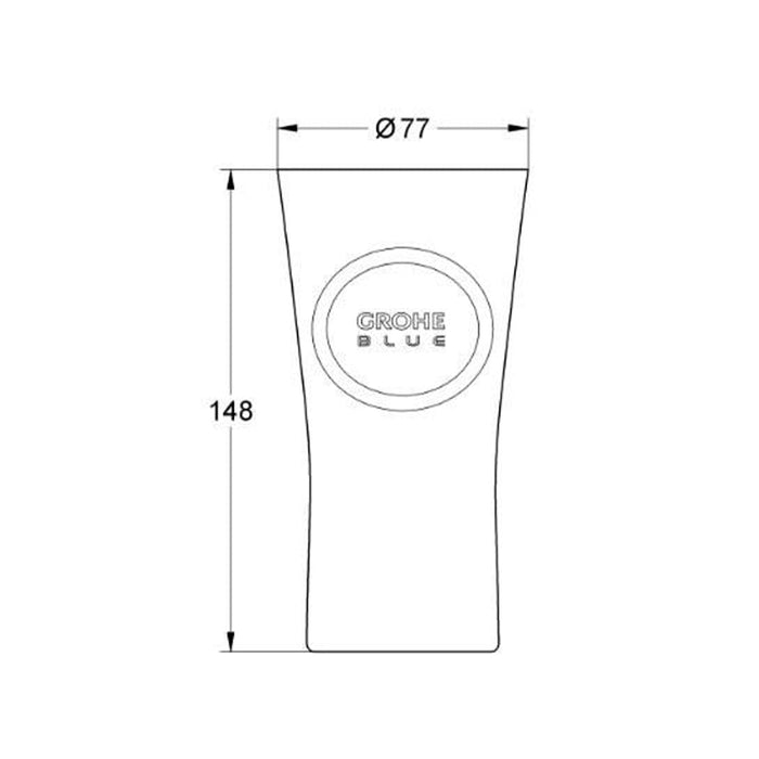GROHE 40 437 000 BLUE Glasses 6 Pc
