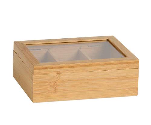 ANDREA HOUSE CC73015 Caja Infusiones Bambú 21X16X7,5Cm