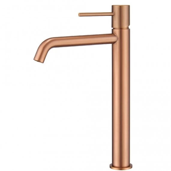 IMEX BDM039-3ORC MONZA Grifo Monomando Lavabo Alto Oro Rosa Cepillado