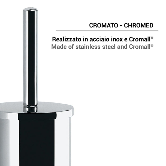 GEDY TO331300100 TONGA Chrome Toilet Brush Holder