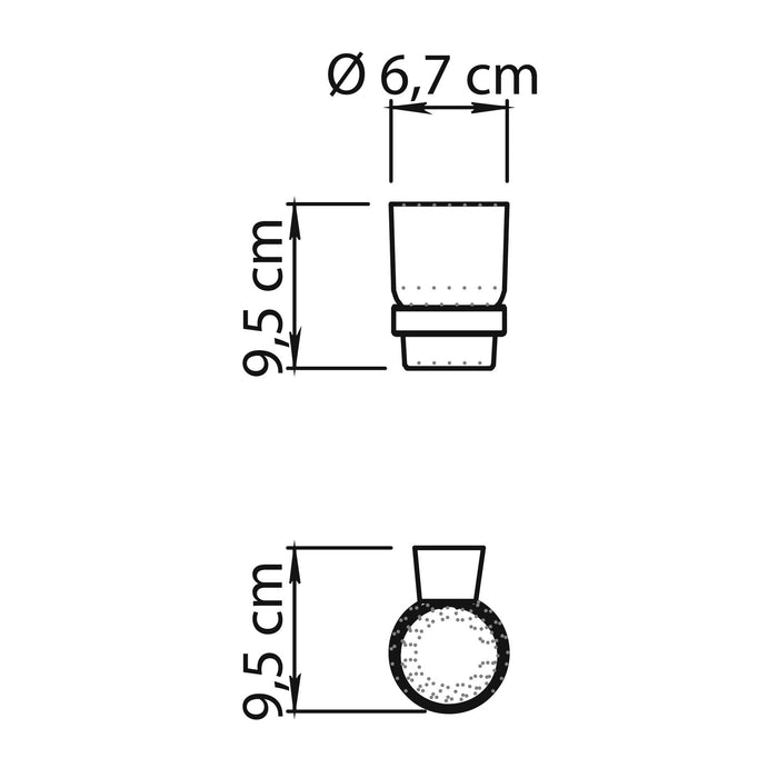 GEDY TN108800000 TONALE Matte Gold Toothbrush Holder