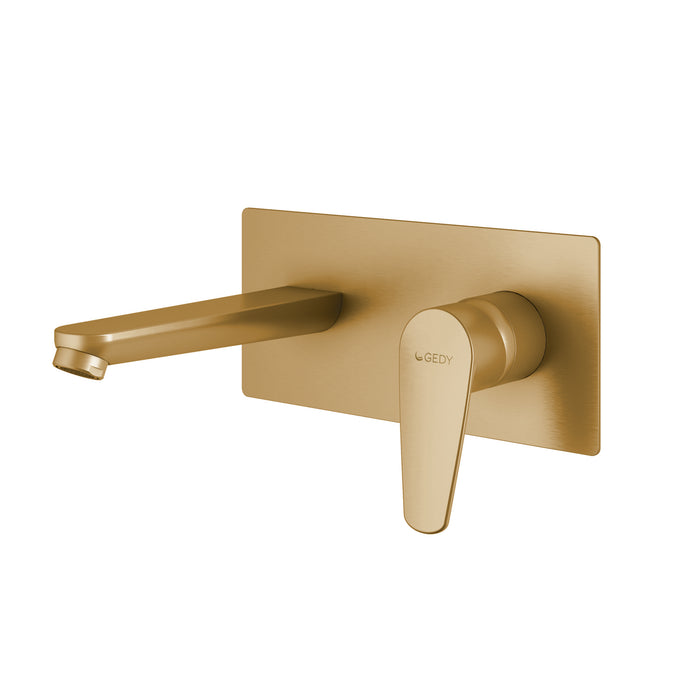 GEDY MXCO0788000 COMO Grifo de pared para lavabo oro mate