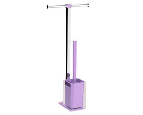 GEDY RA327900000 RAINBOW Columna Portarrollo+Escobillero Lila