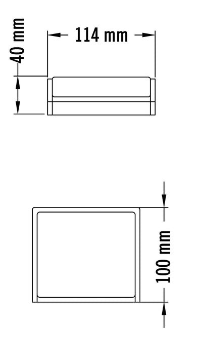 MEDICLINICS PP0162CS Cenicero de Acero Inox AISI 304 con Base Basculante y Accionamiento Manual para Adosar a la Pared