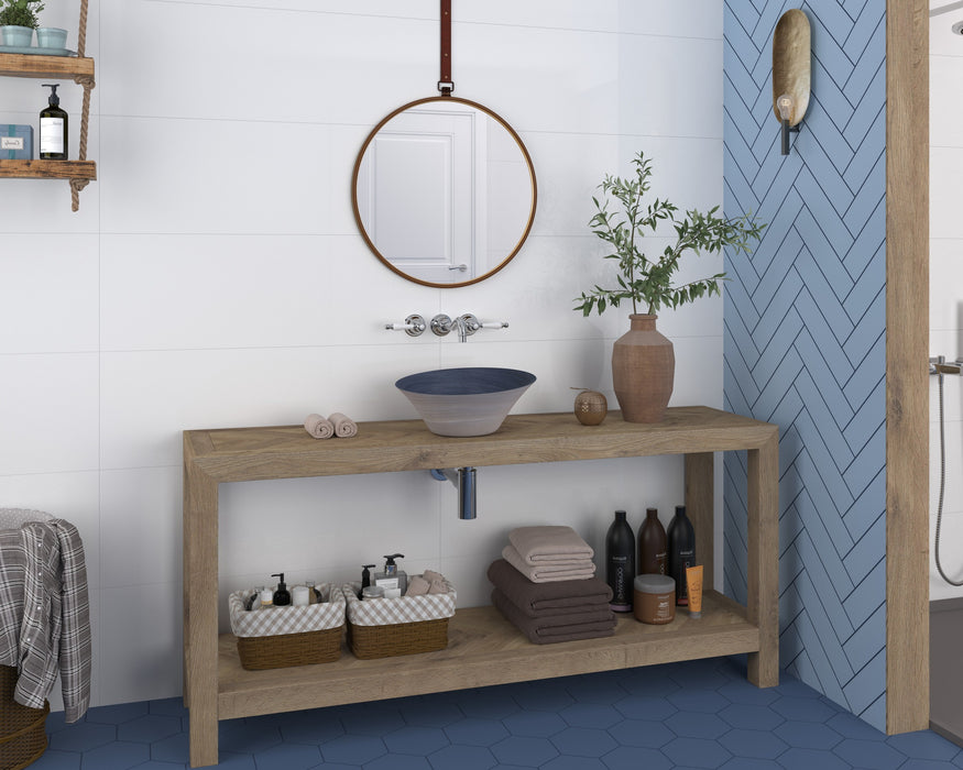 DUNE FLAT SKY MATT 7.5x30 Azulejo Pasta Blanca