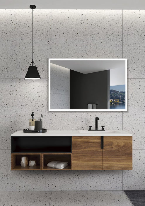 LEDIMEX SUIZ010/60NG SWITZERLAND Square LED Mirror Front Light Matte Black 60x80 cm