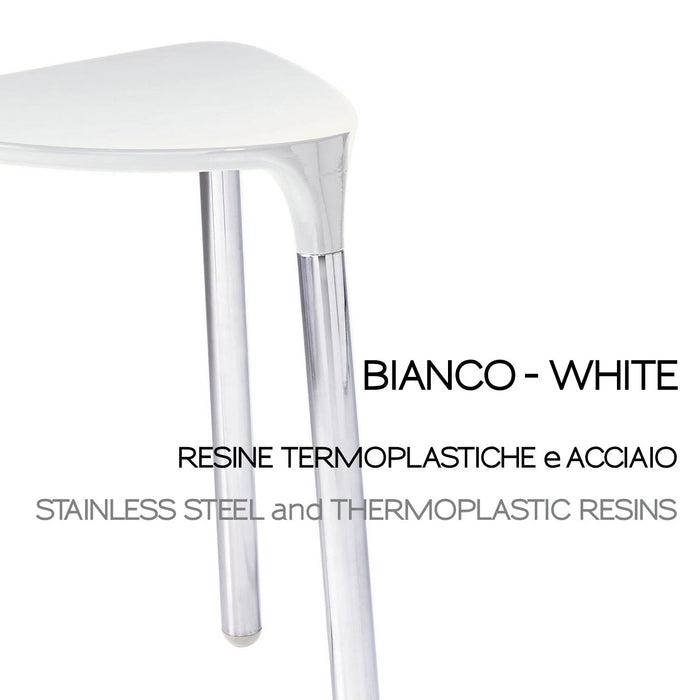 GEDY 21720200000 YANNIS Taburete Blanco
