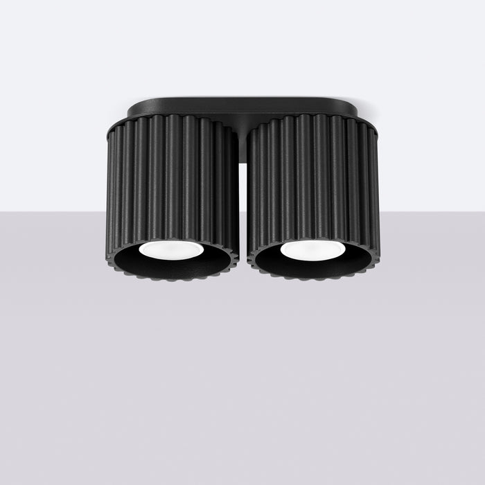 SOLLUX SL.1785 AURA Lámpara De Techo 2 Negra Gu10