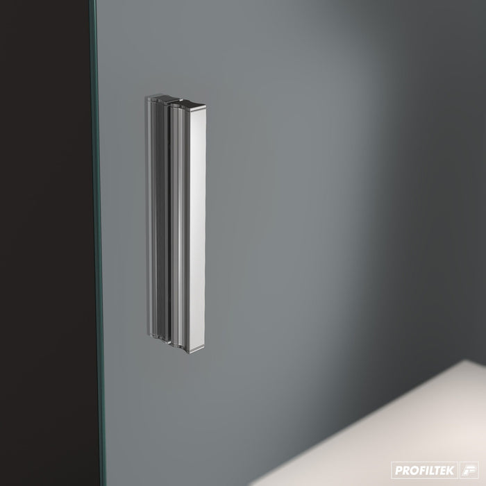 PROFILTEK SALMA Sliding Screen Silver Bright Profile Transparent Glass