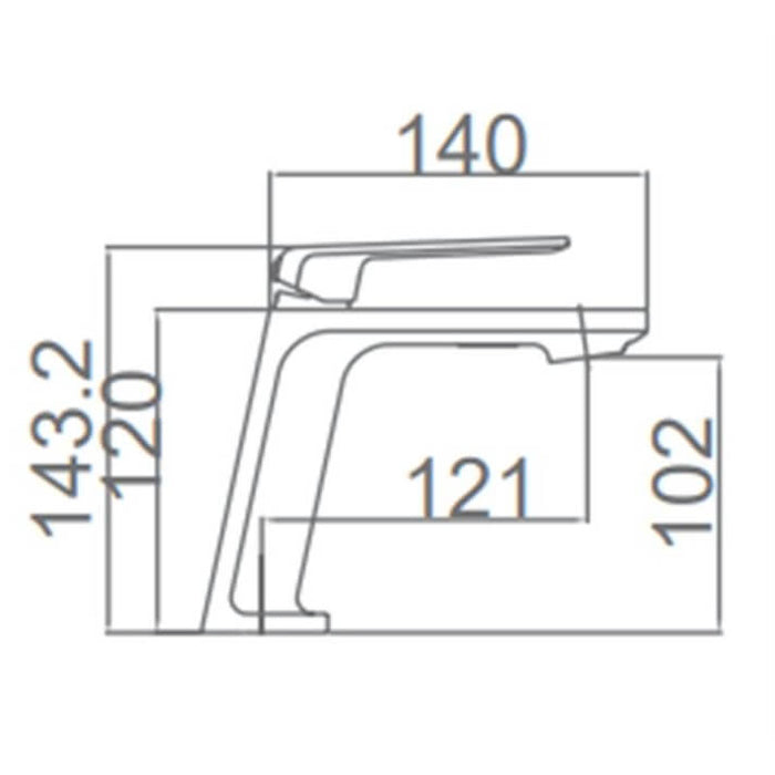 IMEX BDF016-1BL FIYI Grifo de Lavabo Blanco Mate