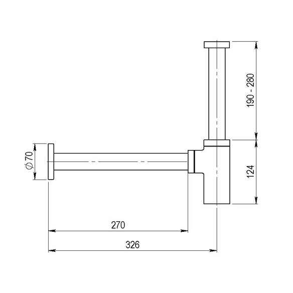 GALINDO 48111 Sifón Minimalista Blanco