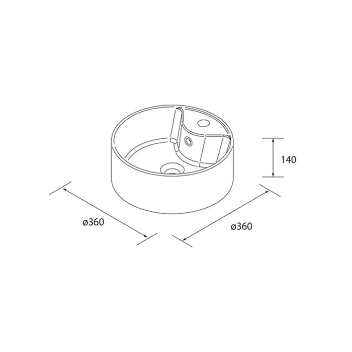 SALGAR 110534 BEQUIA Mueble de Baño con Lavabo de Posar y Encimera 120 cm 2 Cajones 4 Huecos Nogal Maya