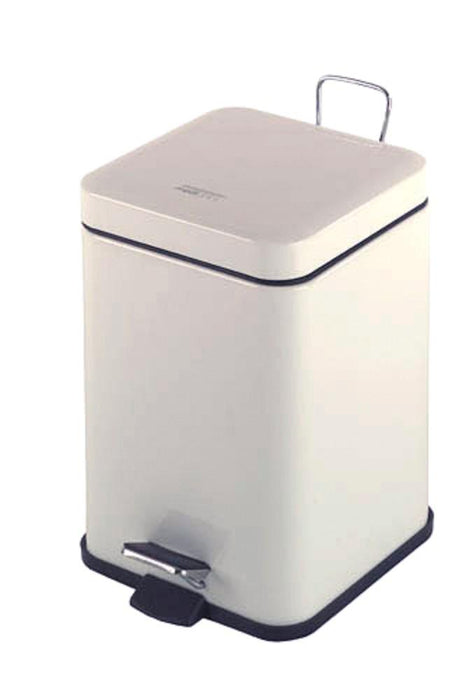 MEDICLINICS PP1206 Cubo Pedal Cuadrado 6L. Blanco 5 a 7 Días Mediclinics 
