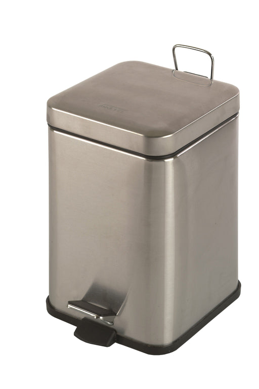 MEDICLINICS PP1206CS Cubo Pedal Cuadrado 6L. Inox Satinado 5 a 7 Días Mediclinics 