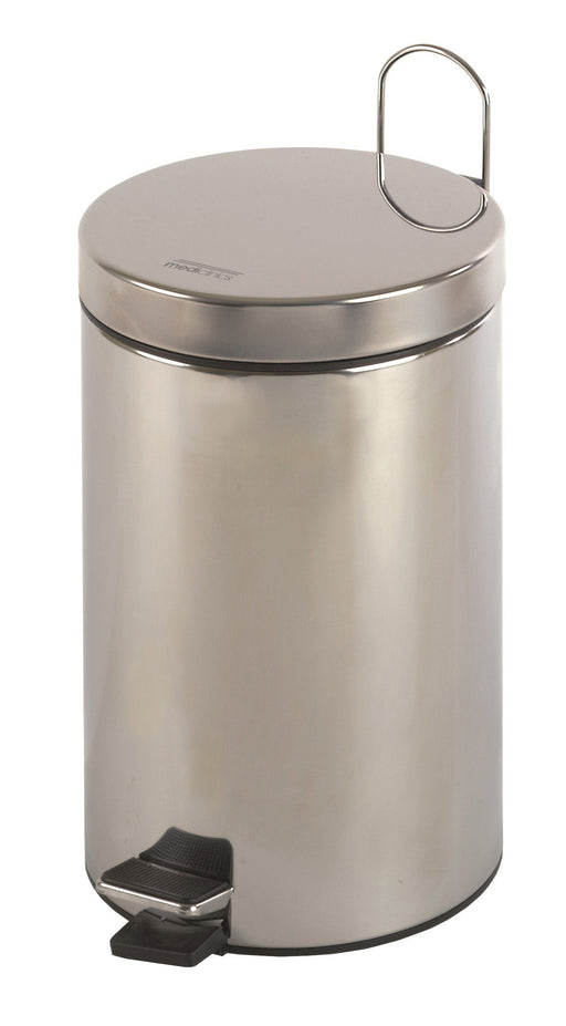 MEDICLINICS PP1305CS Cubo Pedal Redondo 5L. Inoxidable Satin 5 a 7 Días Mediclinics 
