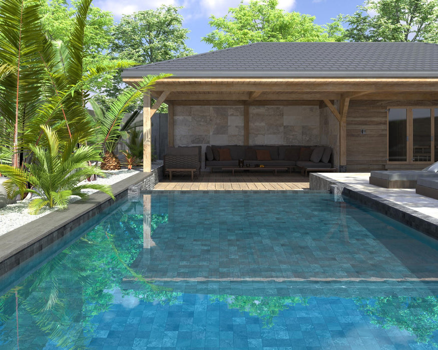 DUNE BALI NEGRO BULLNOSE 14,7x14,7 Porcelánico Canto Redondeado