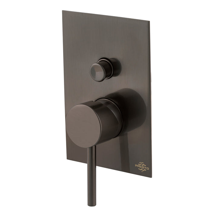 PRESTO 8637436 Theo mecanismo ducha empotrable 2 vías Cromo negro cepillado
