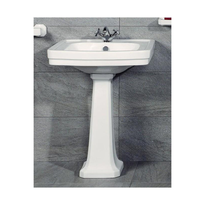 VALADARES NEOCLASSICA Lavabo con Pedestal 67 Blanco