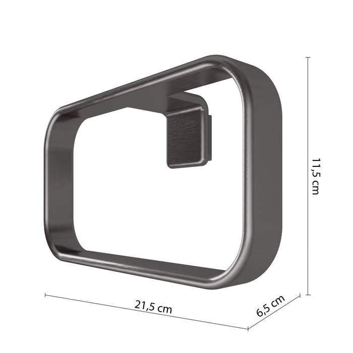 GEDY A9708100000 IL GIGLIO Toallero aro gun metal