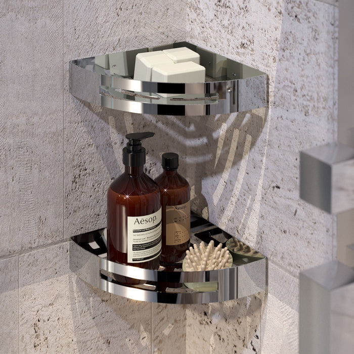 GEDY 24791300900 NERVA Portaobjetos Angular Cromo