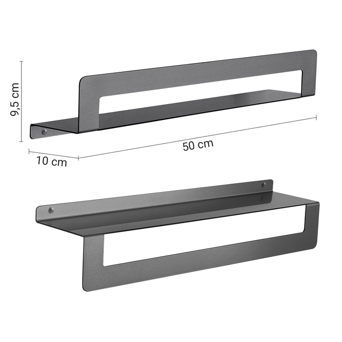 GEDY 20198150000 CLEO Estante toallero 50 cm gun metal