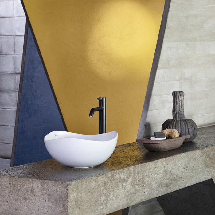 ROCA A327A13000 OHTAKE Lavabo de Sobre Encimera Fineceramic Color Blanco Brillo