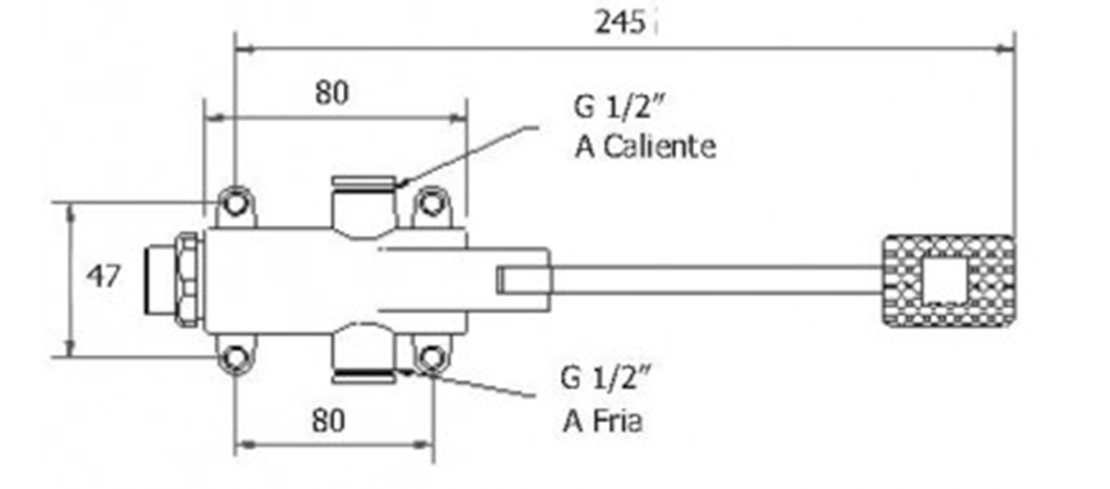 ARCOBAÑ 40PEDAL  Grifo De Pedal Mezclador