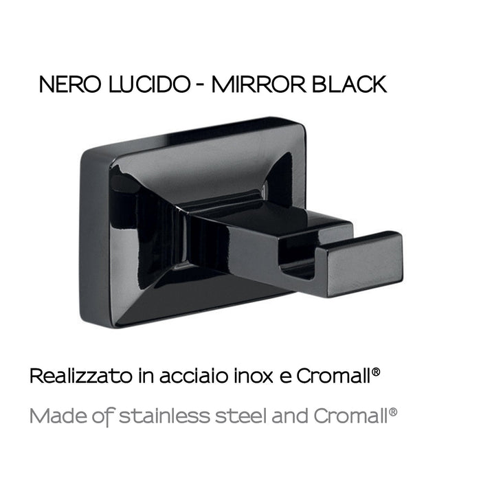 GEDY GT278400100 GRAN TORINO Percha Simple Negro Brillo