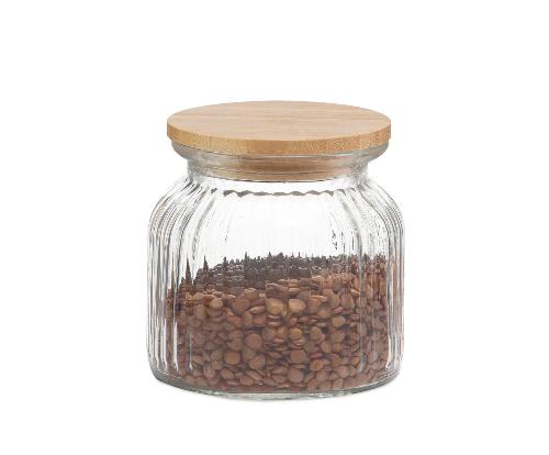 ANDREA HOUSE MS72136 Bote Cocina Vidrio Bambú 600Ml