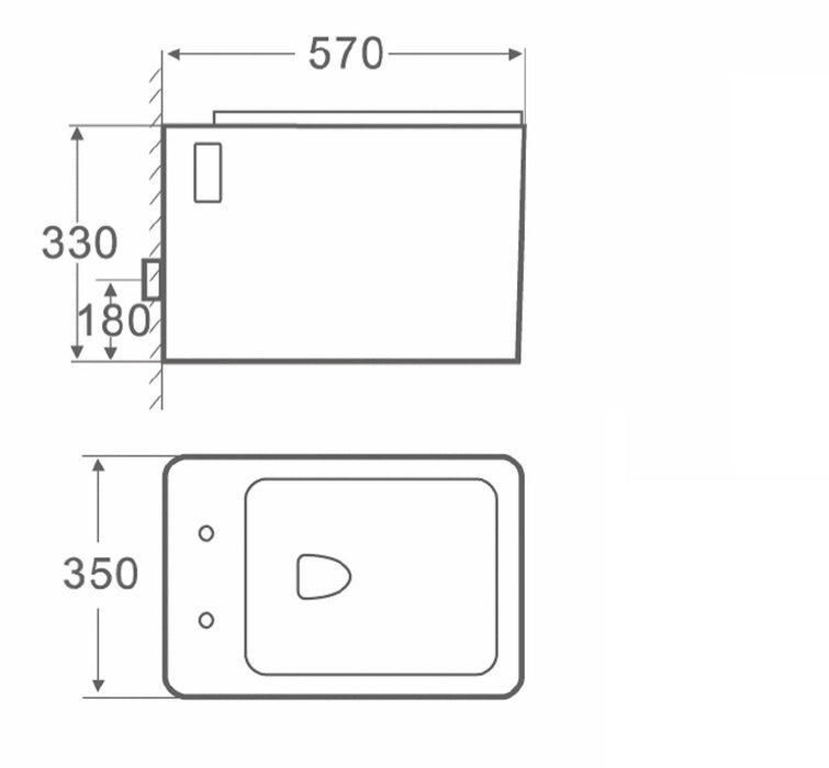 AQUORE 01409 PISA Wall Hung Toilet