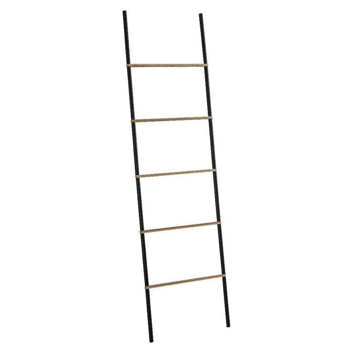 GEDY 30314100000 KENTA Toallero y Columna de Pie Negro Mate-Natural