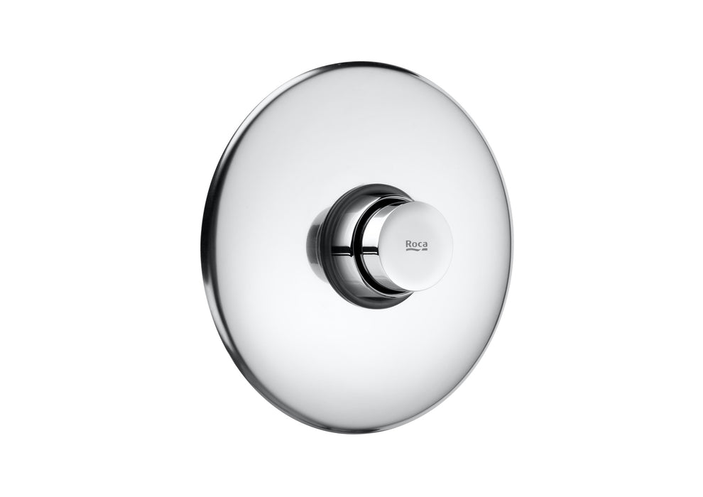 ROCA A5A9077C00 INSTANT Straight Inline Tap Timed Flow Built-in for Urinal with Round Chrome Rosette