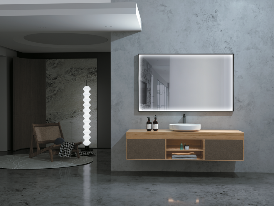 LEDIMEX ABILITY Espejo LED Perimetral Negro Mate