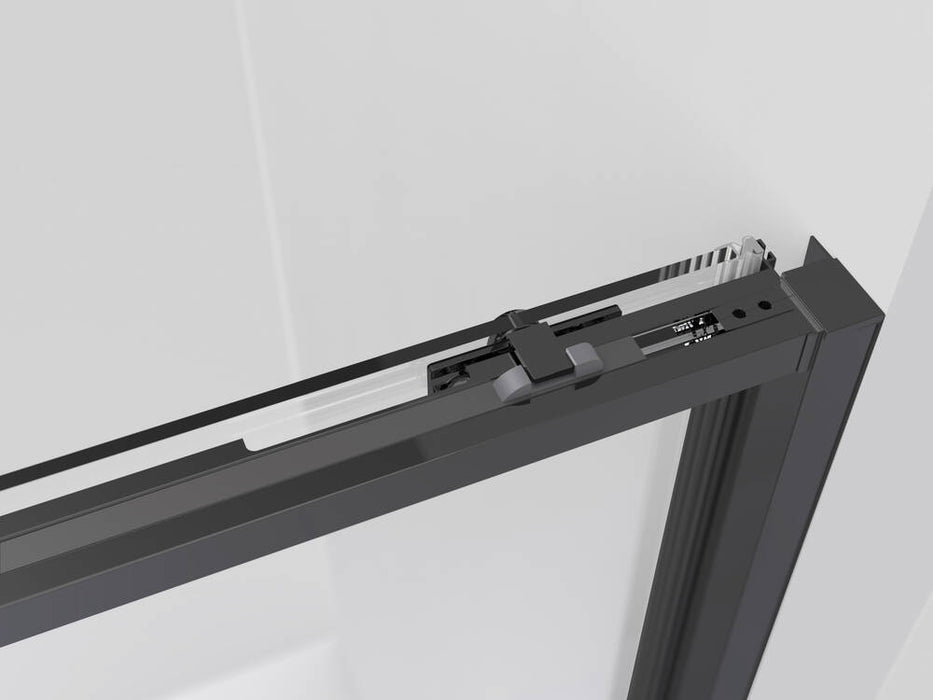 GME TWENTY Mampara Angular Ducha 2F+2C Negro Transparente