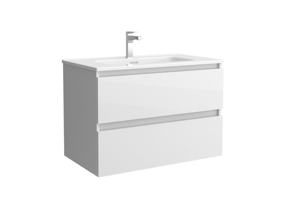 SALGAR BEQUIA Mueble de Baño con Lavabo Color Blanco Brillo