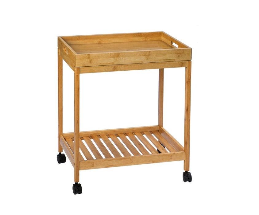 ANDREA HOUSE CC22005 Carro 2 Estante Bambú 55x34x63 CM