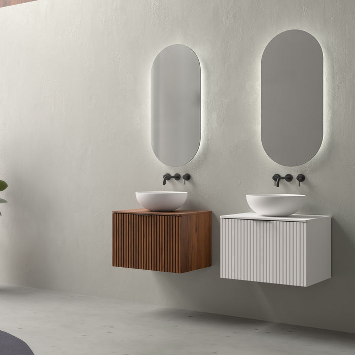 SALGAR BIBA Mueble de Baño con Tapa Encimera 1 Cajón Contenedor Color White Cotton