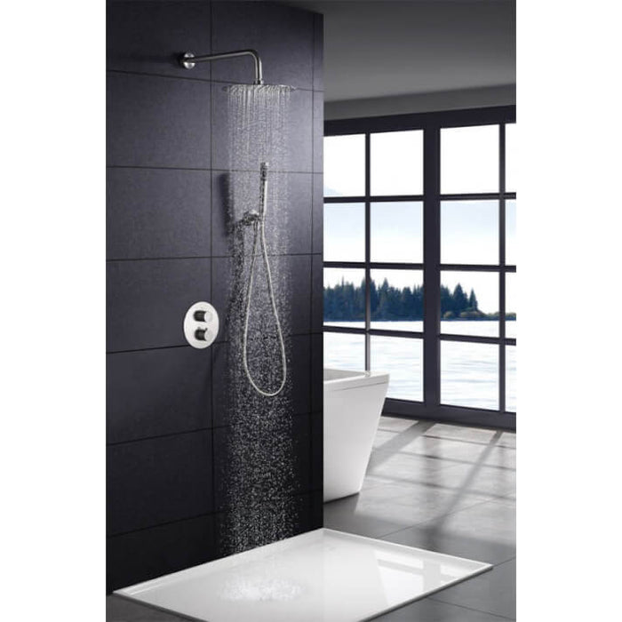 IMEX GTK034 MOSCU Conjunto de Ducha Empotrado Termóstatico Acero