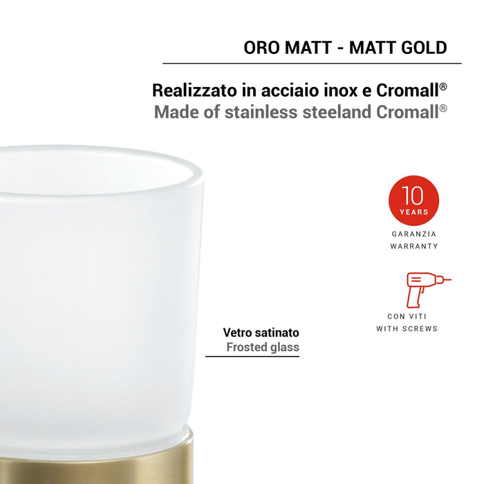 GEDY TN108800000 TONALE Portacepillos Oro Mate