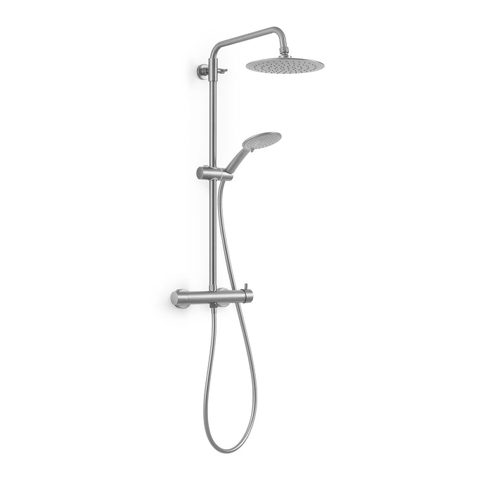 GEDY GYSC1025460 STAR PLUS 04 Columna monomando de ducha extensible 92-146 cm cepillado
